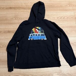 Black Hoodie with Surf Van Graphic